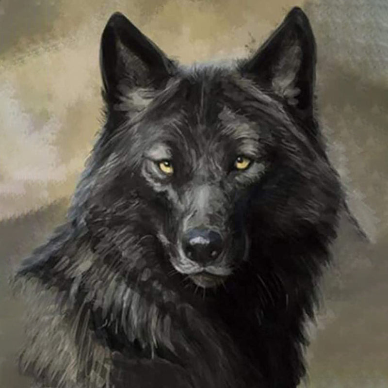 Zwarte Wolf| Diamond Painting