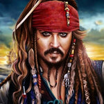 Afbeelding in Gallery-weergave laden, Kapitein Jack Sparrow| Diamond Painting
