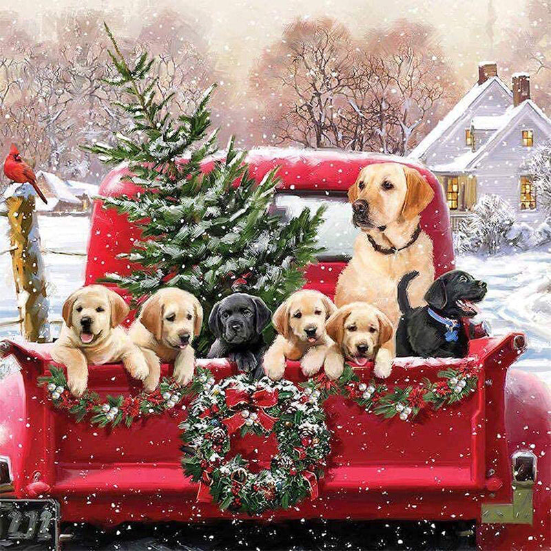 Hond En Puppy'S| Diamond Painting