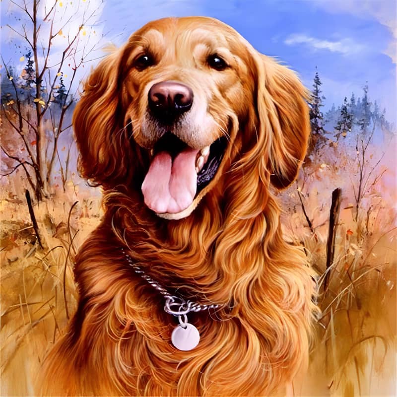 Golden Retriever| Diamond Painting