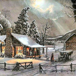 Afbeelding in Gallery-weergave laden, Besneeuwde Nacht| Diamond Painting
