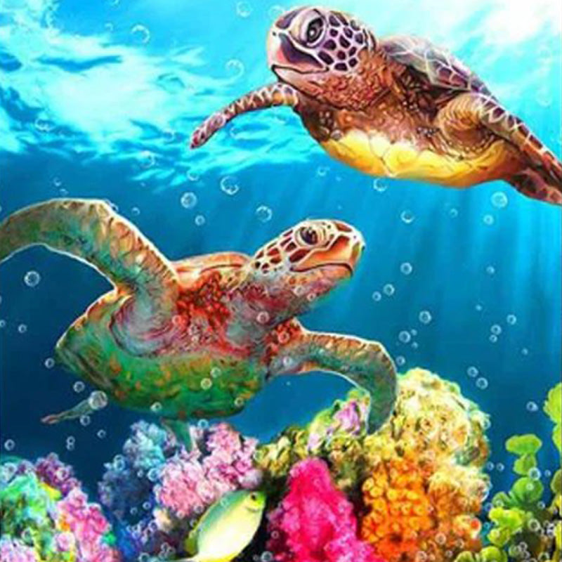 Turtle Familie| Diamond Painting