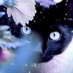 Afbeelding in Gallery-weergave laden, Violet Kitty| Diamond Painting
