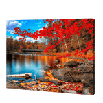 Afbeelding in Gallery-weergave laden, Maple Leaf Forest Meer| Diamond Painting
