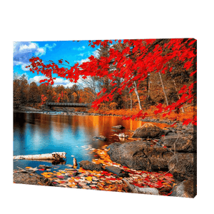 Maple Leaf Forest Meer| Diamond Painting