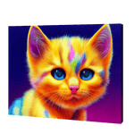 Afbeelding in Gallery-weergave laden, Schattige Regenboog Kitty| Diamond Painting
