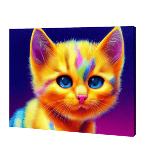 Schattige Regenboog Kitty| Diamond Painting
