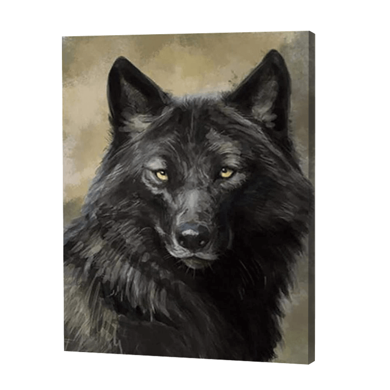 Zwarte Wolf| Diamond Painting
