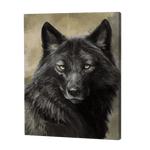 Afbeelding in Gallery-weergave laden, Zwarte Wolf| Diamond Painting
