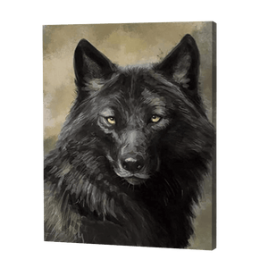 Zwarte Wolf| Diamond Painting