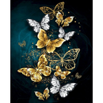 Afbeelding in Gallery-weergave laden, Gouden Vlinder| Diamond Painting

