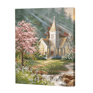 Kerk Met Uitzicht| Diamond Painting