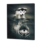 Afbeelding in Gallery-weergave laden, Husky Wolf Reflectie| Diamond Painting

