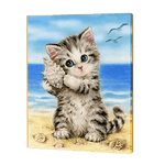 Afbeelding in Gallery-weergave laden, Kitten Met Schelp| Diamond Painting
