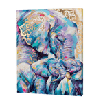 Afbeelding in Gallery-weergave laden, Pastel Olifant Met Kalveren| Diamond Painting
