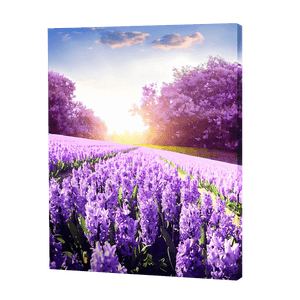 Paarse Bomen In Lavendelvelden| Diamond Painting