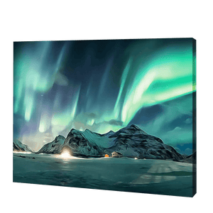 Het Nachtzicht Bij Gletsjers| Diamond Painting