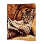 Afbeelding in Gallery-weergave laden, De Smart Cat| Diamond Painting
