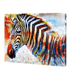 Afbeelding in Gallery-weergave laden, Kleurrijke Zebra| Diamond Painting
