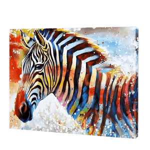 Kleurrijke Zebra| Diamond Painting